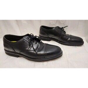 Florsheim Mens Warehouse 9 D Black Dress Shoes Oxford Memory Foam Comfort Casual